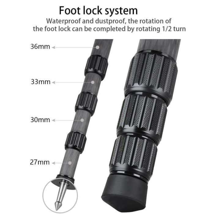 BEXIN ST424C Robuster Camcorder Photographisches Carbon-Stativ Großes Stativ, max – Bild 13