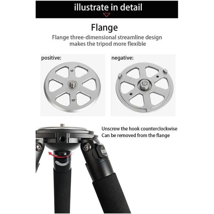 BEXIN ST424C Robuster Camcorder Photographisches Carbon-Stativ Großes Stativ, max – Bild 8