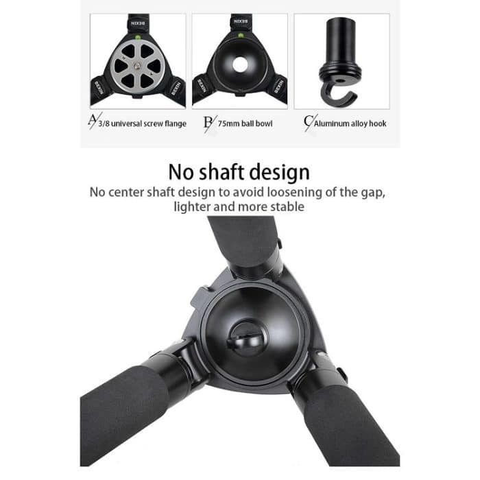 BEXIN ST424C Robuster Camcorder Photographisches Carbon-Stativ Großes Stativ, max – Bild 9