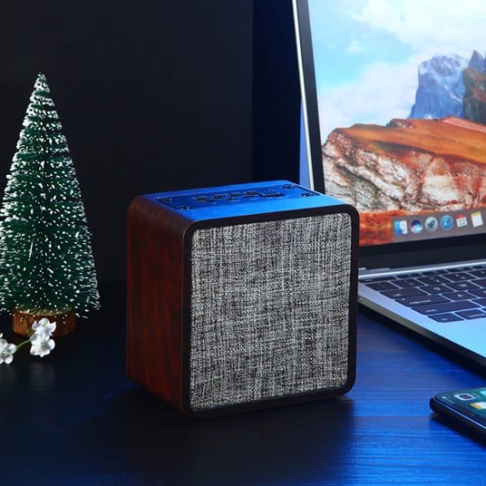 Q4 Bluetooth-Lautsprecher aus Holzstoff, unterstützt TF-Karte und 3,5 mm AUX, Q4 – Bild 1
