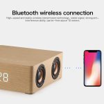 Q5C Multifunktionaler Holz-Touch-Uhr-Display, Bluetooth-Lautsprecher, unterstützt TF-Karte, U-Disk und 3,5 mm AUX, Q5C – Bild 4