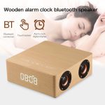Q5C Multifunktionaler Holz-Touch-Uhr-Display, Bluetooth-Lautsprecher, unterstützt TF-Karte, U-Disk und 3,5 mm AUX, Q5C – Bild 5