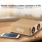Q5C Multifunktionaler Holz-Touch-Uhr-Display, Bluetooth-Lautsprecher, unterstützt TF-Karte, U-Disk und 3,5 mm AUX, Q5C – Bild 7