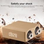 Q5C Multifunktionaler Holz-Touch-Uhr-Display, Bluetooth-Lautsprecher, unterstützt TF-Karte, U-Disk und 3,5 mm AUX, Q5C – Bild 9