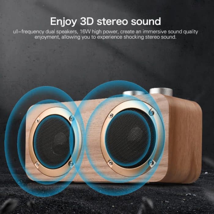 Q7 Subwoofer-Bluetooth-Lautsprecher aus Holz, unterstützt TF-Karte, U-Disk und 3,5-mm-AUX, Q7 – Bild 14