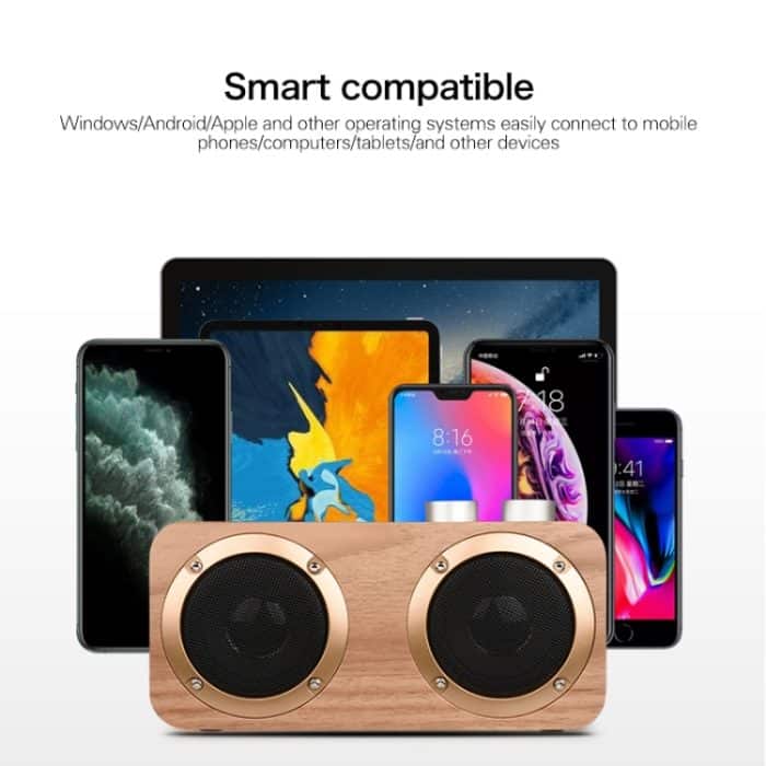 Q7 Subwoofer-Bluetooth-Lautsprecher aus Holz, unterstützt TF-Karte, U-Disk und 3,5-mm-AUX, Q7 – Bild 8
