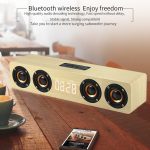 W8C Holzuhr-Subwoofer-Bluetooth-Lautsprecher, unterstützt TF-Karte, U-Disk und 3,5-mm-AUX, Brown Wood, Yellow Wood – Bild 10