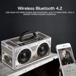 Tragbarer Retro-Bluetooth-Lautsprecher W9 aus Holz, unterstützt TF-Karte und 3,5-mm-AUX – Bild 9