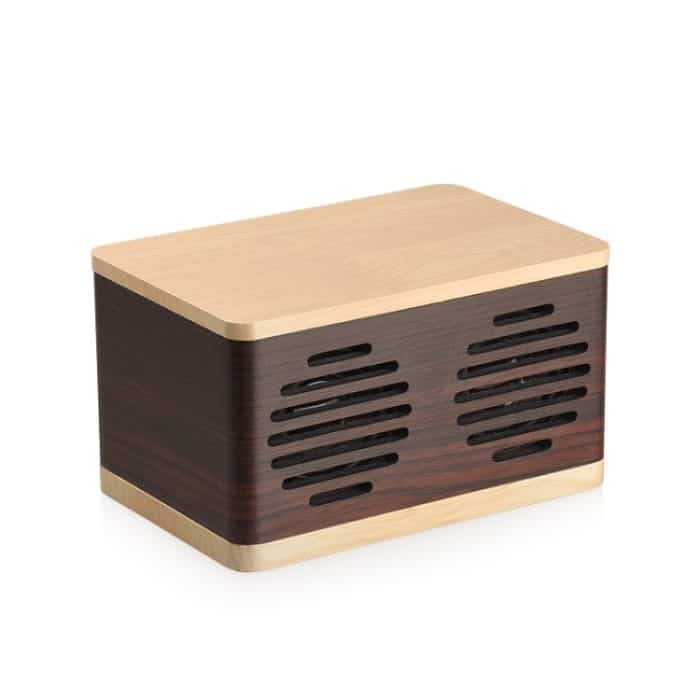 D70 QI Standard-Subwoofer, Bluetooth 4.2-Lautsprecher aus Holz, unterstützt TF-Karte und 3,5 mm AUX, Yellow, Brown – Bild 13