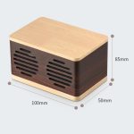 D70 QI Standard-Subwoofer, Bluetooth 4.2-Lautsprecher aus Holz, unterstützt TF-Karte und 3,5 mm AUX, Yellow, Brown – Bild 2