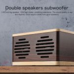 D70 QI Standard-Subwoofer, Bluetooth 4.2-Lautsprecher aus Holz, unterstützt TF-Karte und 3,5 mm AUX, Yellow, Brown – Bild 12