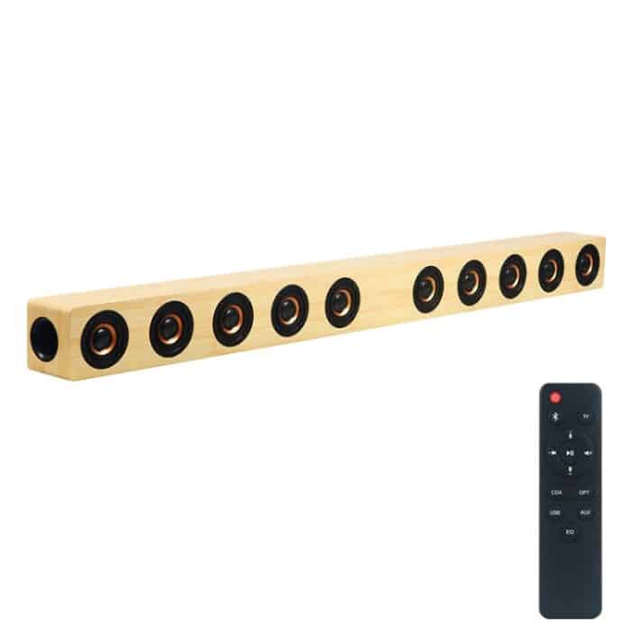 D90 Subwoofer, Bluetooth 4.2-Lautsprecher aus Holz mit Fernbedienung, unterstützt TF-Karte und 3,5-mm-AUX-Koaxialkabel, Glasfaser und U-Disk, D90+ Subwoofer – Bild 1