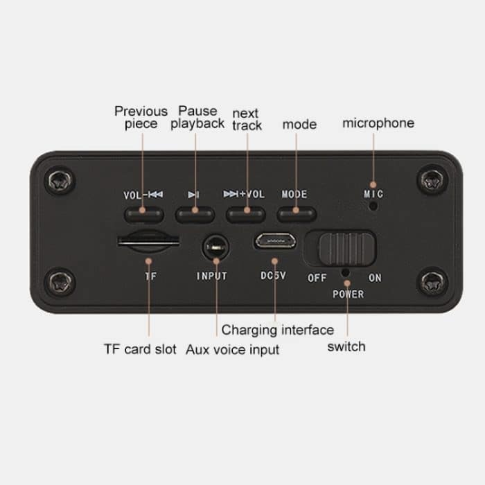 M5C Subwoofer-Holzuhr, Bluetooth 4.2-Lautsprecher, unterstützt TF-Karte und 3,5-mm-AUX- und FM-Radio – Bild 4