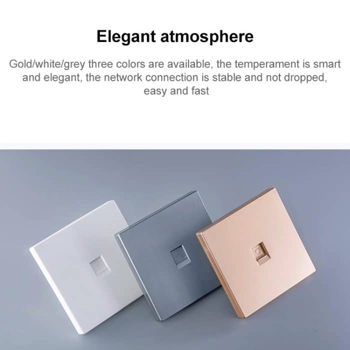 CAT.6-geschirmtes Pass-Through-Netzwerkmodul, Panel mit zwei Ports + geschirmter Pass-Through + Telefonbuchse, Dual Ports Panel+Shielded Pass-through+Telephone Socket – Bild 2