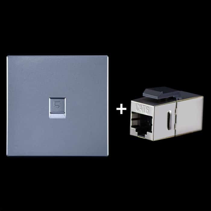 CAT.6 Shielded Pass-Through-Netzwerkmodul, Single-Port-Panel + Shielded Pass-Through, Single Port Panel+Shielded Pass-through – Bild 1