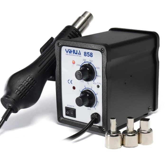 YIHUA 858 AC 220V Einstellbare Temperatur und Luftstrom Heißluftpistole – Bild 2