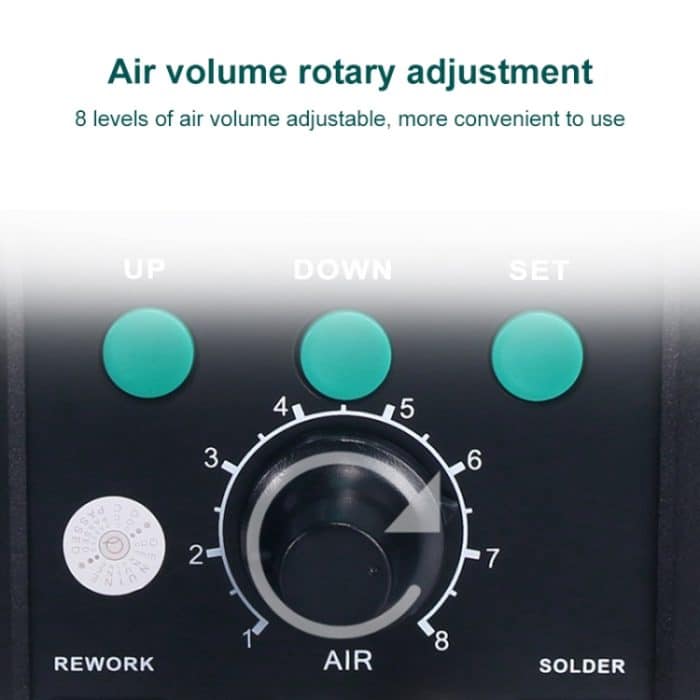 YIHUA 8786D 2 in 1 AC 220V LED-Anzeige Einstellbare Temperatur Heißluftpistole + Lötstation & Lötkolben – Bild 3