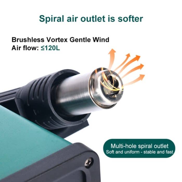 YIHUA 8786D 2 in 1 AC 220V LED-Anzeige Einstellbare Temperatur Heißluftpistole + Lötstation & Lötkolben – Bild 5