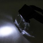 Multifunktionale einstellbare Zahnlese-Lesekopflupe mit 2 LED-Lichtern und 4 Linsen (1,7X, 2X, 2,5X, 4X) – Bild 9