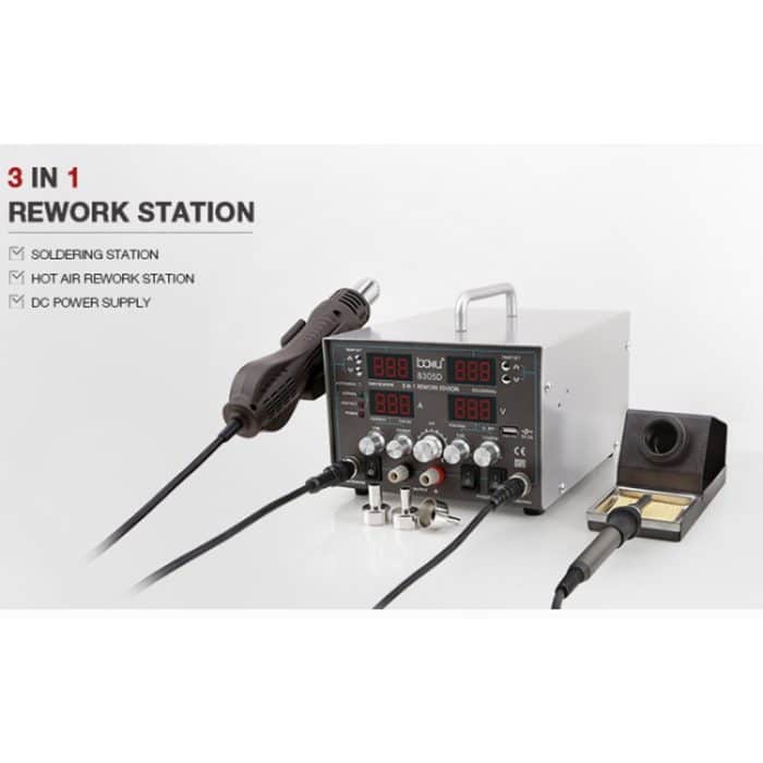 BAKU BA-8305D 220V 3 in 1 4 Digitalanzeige Heißluftpistolensatz, EU-Stecker – Bild 2