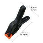 5 PCS Woodworking Photo Studio Fotografie Hintergrund Nylon Clip Support Federklemme, Länge: 117mm – Bild 2