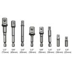 8 PCS / Set Socket Bit Verlängerungsstange Sechskantschaft Adapter Bohrmutter Treiber Bohrer, 1/4 (65/50/30/25 mm), 3/8 (65/50 mm), 1/2 (73/50 mm) – Bild 2