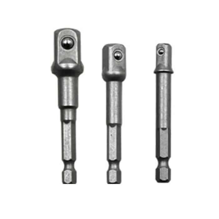 3 PCS / Set Socket Bit Verlängerungsstange Sechskantschaft Adapter Bohrmutter Treiber Bohrer (1/4, 3/8, 1/2 Zoll), Länge: 65-73 mm – Bild 1