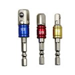 3 PCS / Set Socket Bit Verlängerungsstange Sechskantschaft Adapter Bohrmutter Treiber Bohrer (1/4, 3/8, 1/2 Zoll), Länge: 65-73 mm