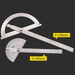 0-180 Grad Winkelmesser aus rostfreiem Stahl mit 0-150 mm Armmesslineal – Bild 5