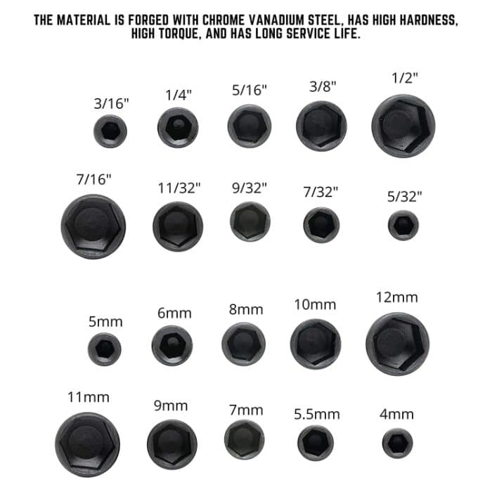 9 PCS / Set 5-13 mm Schraubendreher-Antriebskopf-Steckschlüssel – Bild 4