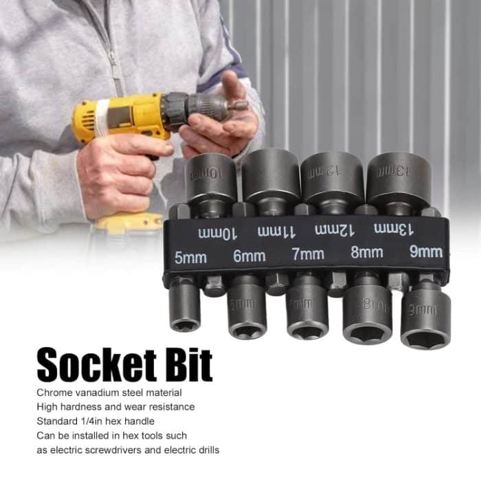 9 PCS / Set 5-13 mm Schraubendreher-Antriebskopf-Steckschlüssel – Bild 5