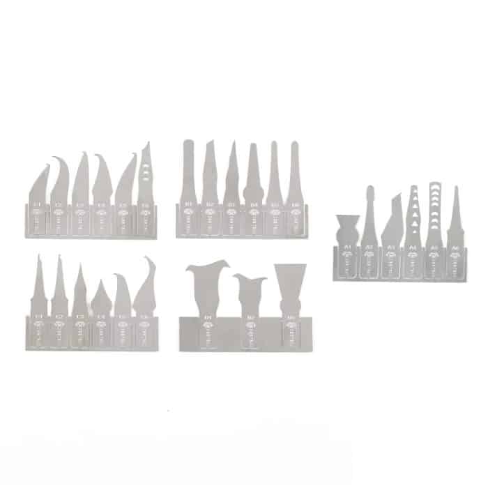 28 in 1 Telefon CPU BGA Chip Entfernung Reparatur Silikon Mangan Legierung Klingen Kratzmesser Set – Bild 5