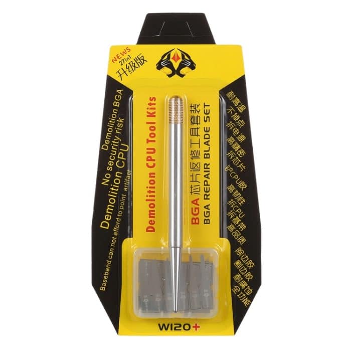 28 in 1 Telefon CPU BGA Chip Entfernung Reparatur Silikon Mangan Legierung Klingen Kratzmesser Set – Bild 7