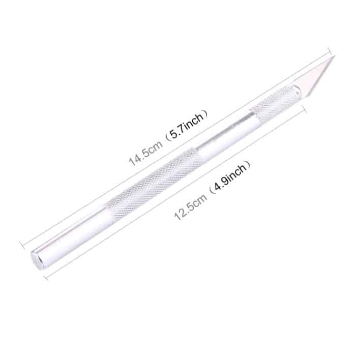 WLXY-9308 Metallschnitzmesser Professionelles Handy-Reparaturwerkzeug mit 6 Klingen (Silber) – Bild 3