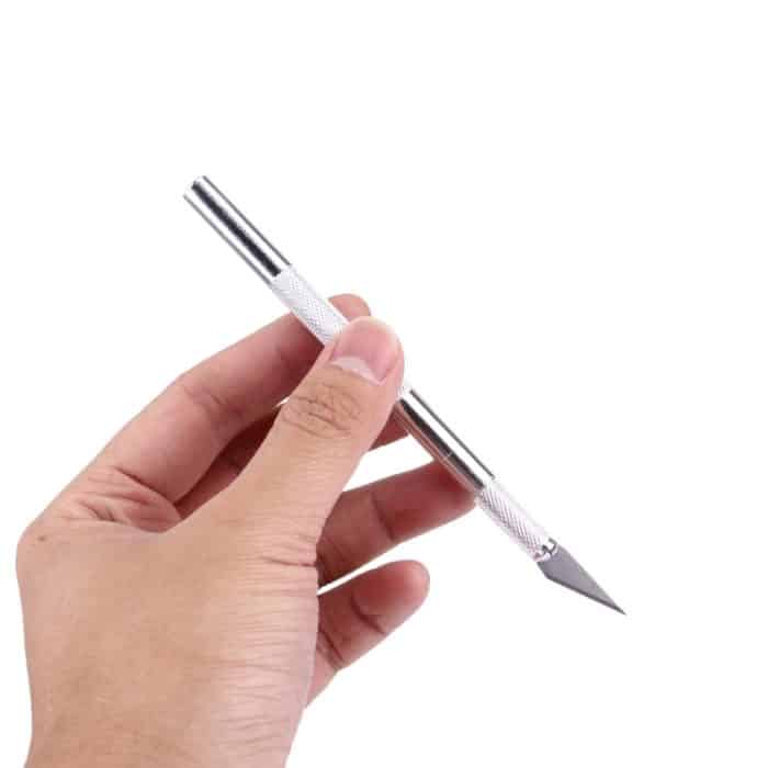 WLXY-9308 Metallschnitzmesser Professionelles Handy-Reparaturwerkzeug mit 6 Klingen (Silber) – Bild 5