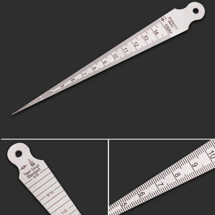Wedge Feeler Gap 1-15 mm dickes Lineal aus Edelstahl Inspection Taper Gauge Metrisch Imperial Measure Tool – Bild 2