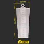 Wedge Feeler Gap 45-60mm Lineal aus Edelstahl Inspection Taper Gauge Metrisches Messwerkzeug – Bild 3