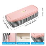 HAWEEL Federmäppchen, Kosmetikaufbewahrung, Organizer, Segeltuch, Brillentasche, Größe: 230 x 110 x 70 mm, 230 x 110 x 70mm – Bild 2