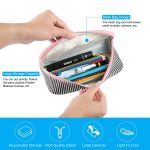 HAWEEL Federmäppchen, Kosmetikaufbewahrung, Organizer, Segeltuch, Brillentasche, Größe: 230 x 110 x 70 mm, 230 x 110 x 70mm – Bild 3