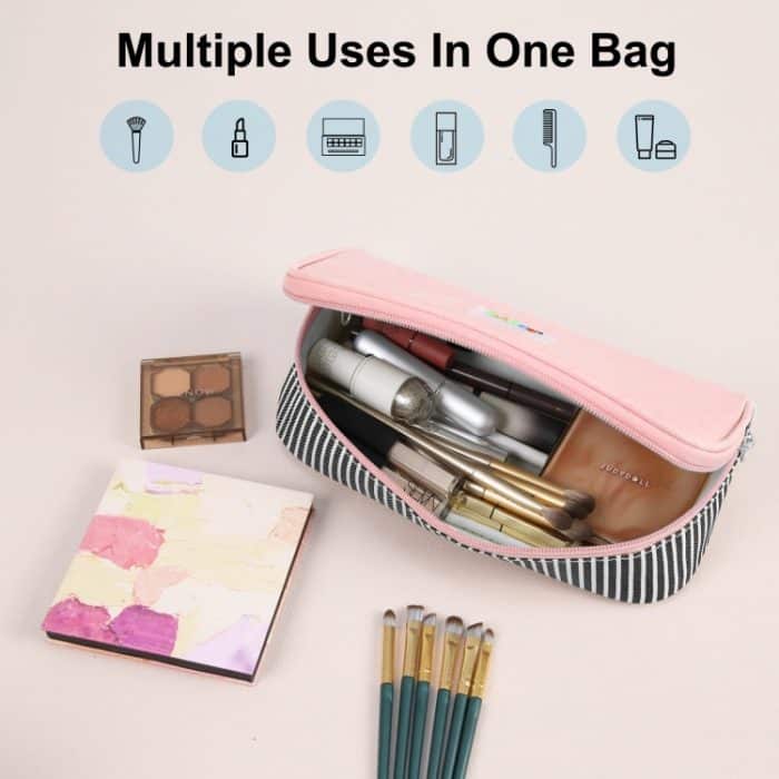 HAWEEL Federmäppchen, Kosmetikaufbewahrung, Organizer, Segeltuch, Brillentasche, Größe: 230 x 110 x 70 mm, 230 x 110 x 70mm – Bild 6