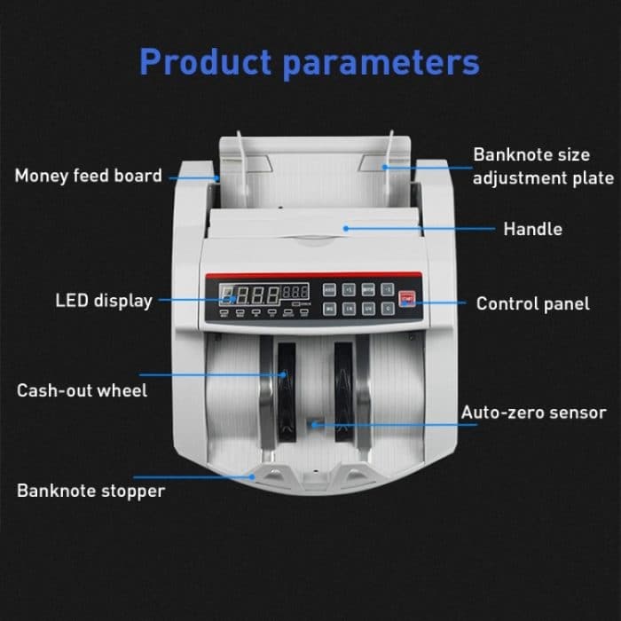 2108 UVMGIR 220 V Multifunktions-Geldzähler mit mehreren Währungen, Spezifikationen: EU-Stecker – Bild 3