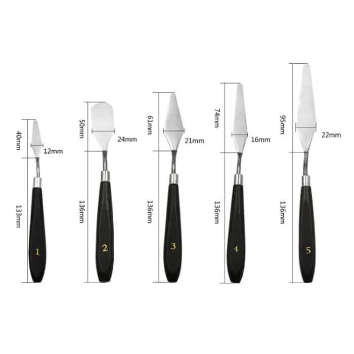 5 in 1 qst express kunst liefert malen toning edelstahl schaber – Bild 2