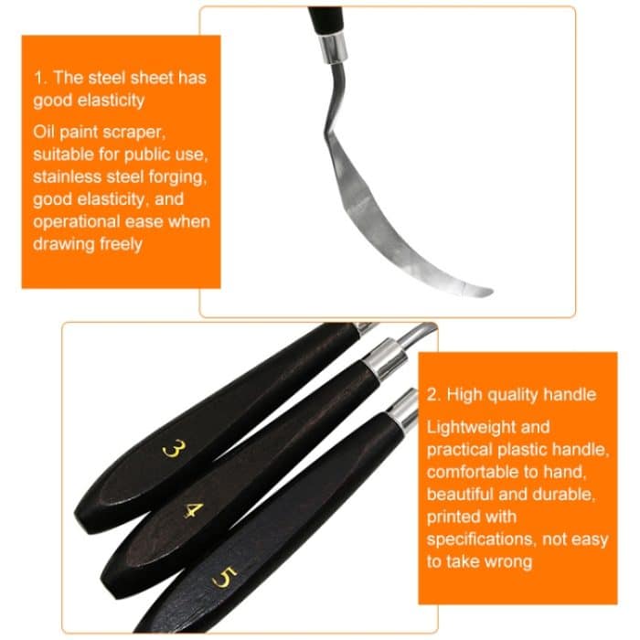 5 in 1 qst express kunst liefert malen toning edelstahl schaber – Bild 4