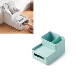 Abnehmbarer Stifthalter für den Schreibtisch, Briefpapierbox, zusammengebaute Aktenaufbewahrungsbox, 0115-2 (Blue Green), 0115-2 (Grey White)