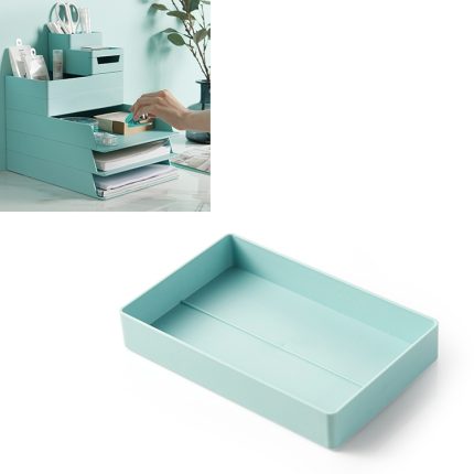 Abnehmbare, zusammengebaute Desktop-Aufbewahrungsbox für kleine Dateien, 0115-3 (Blue Green), 0115-3 (Grey White)