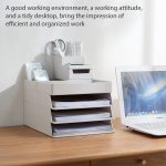 Abnehmbare, zusammengebaute Desktop-Aufbewahrungsbox für kleine Dateien, 0115-3 (Blue Green), 0115-3 (Grey White) – Bild 9