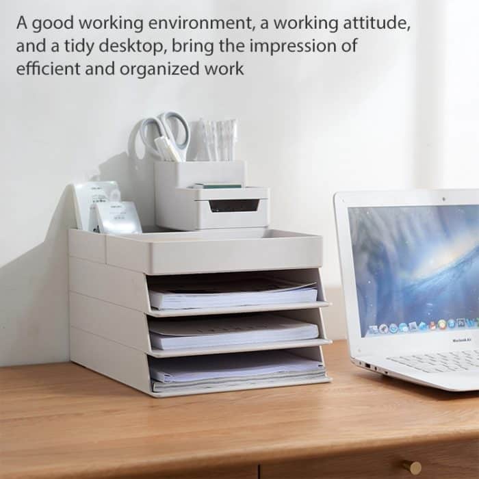 Abnehmbare, zusammengebaute Desktop-Aufbewahrungsbox für kleine Dateien, 0115-3 (Blue Green), 0115-3 (Grey White) – Bild 9