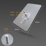 Schraubenhafter Haken zum Aufhängen an der Wand, stanzfreier Wandaufkleber-Haken, Schraubenlänge: 6 mm, 6mm – Bild 2