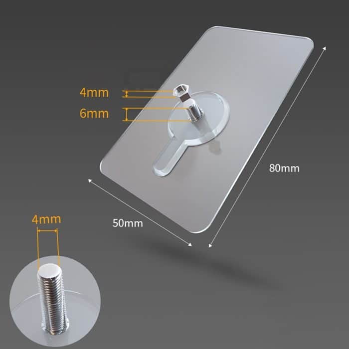 Schraubenhafter Haken zum Aufhängen an der Wand, stanzfreier Wandaufkleber-Haken, Schraubenlänge: 6 mm, 6mm – Bild 2