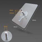 Schraubenhafter Haken zum Aufhängen an der Wand, stanzfreier Wandaufkleber-Haken, Schraubenlänge: 10 mm, 10mm – Bild 2